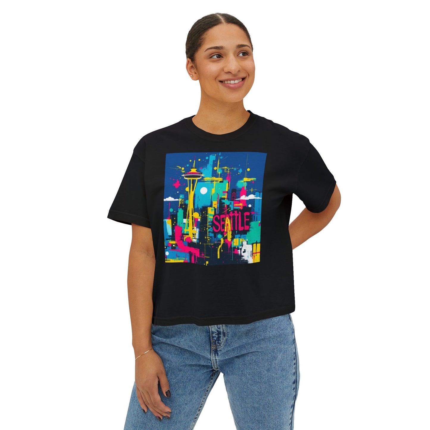I.O.V-SEASky Art Women's Boxy Tee