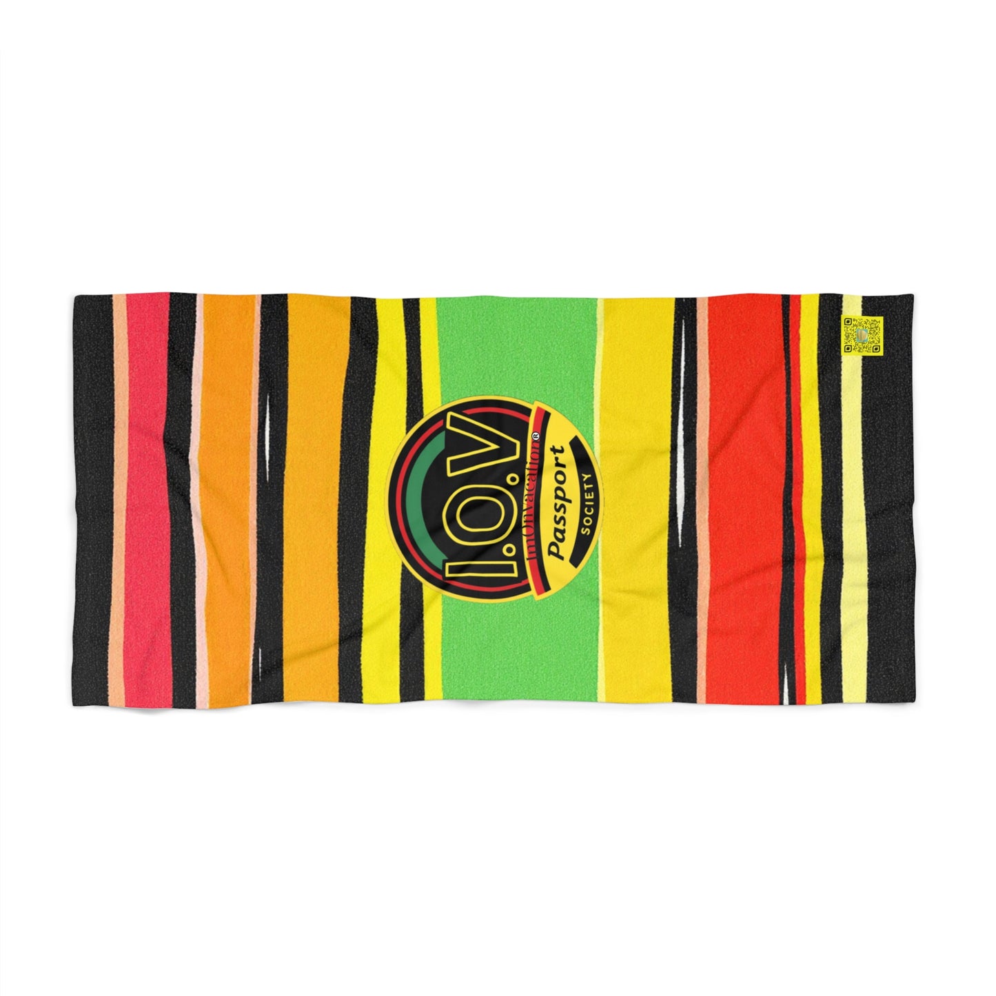 I.O.V- Red Stripe PS Passport Beach Towel