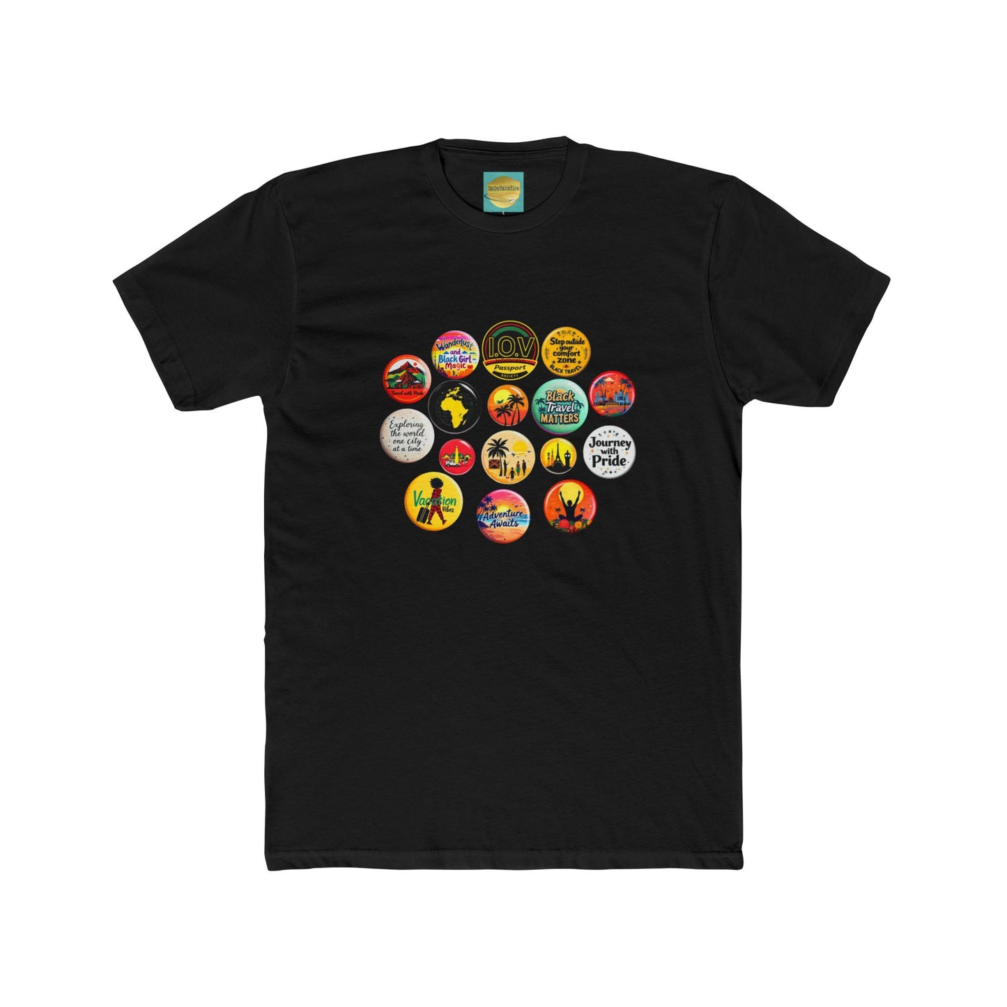 I.O.V-Inspire Unisex Cotton Crew Tee - Vintage Travel & Pride Graphic Tee