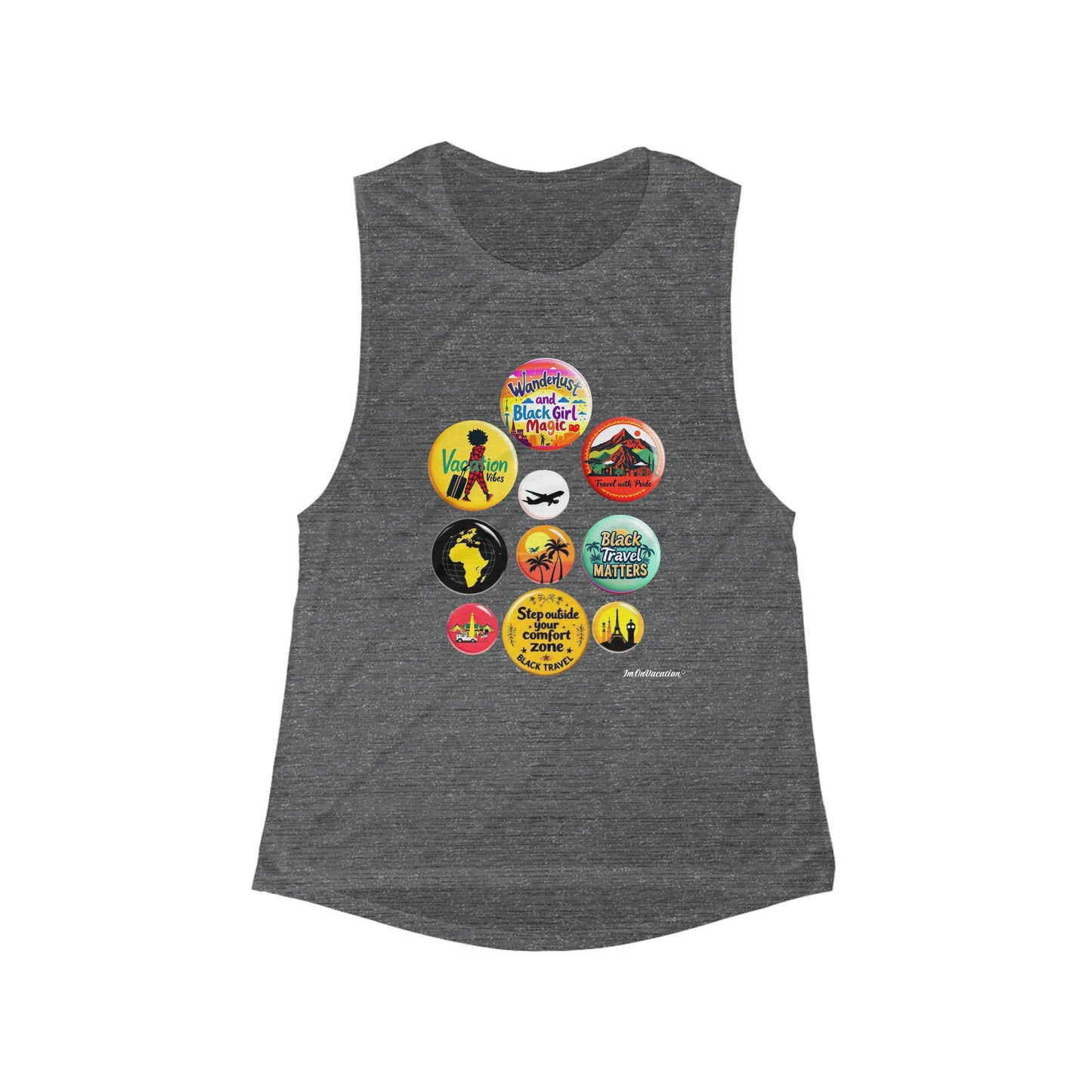 I.O.V-Inspire Vacation Vibes Women's Flowy Muscle Tank