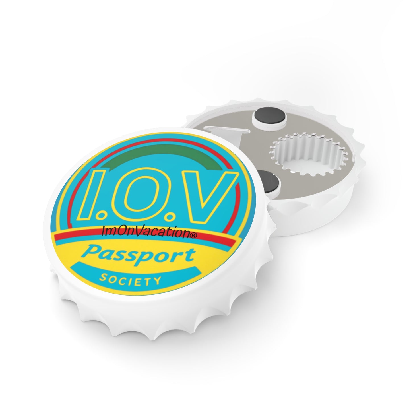 I.O.V-Tropical Blue Passport Society Retro Bottle Opener