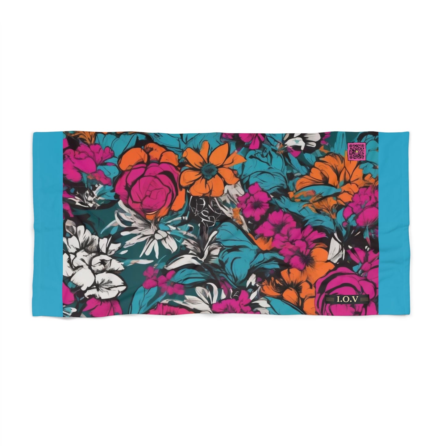 I.O.V-Vibrant Floral Beach Towel