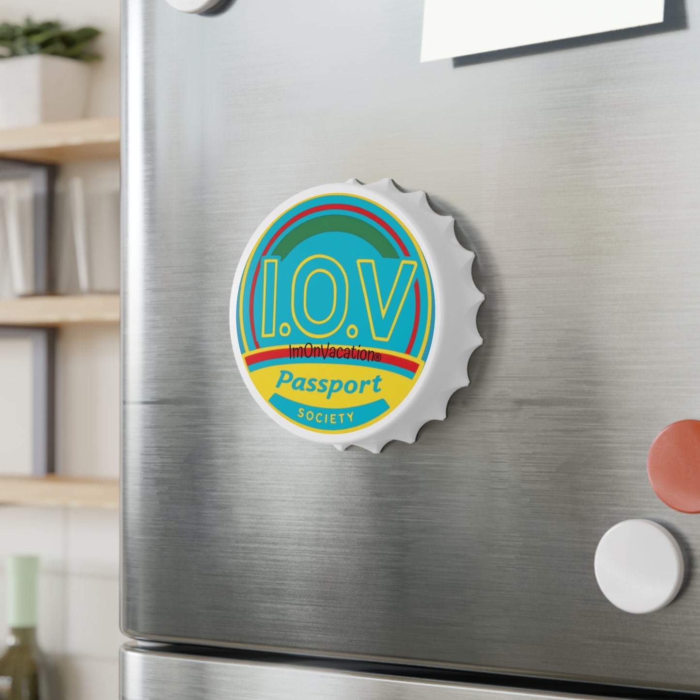 I.O.V-Tropical Blue Passport Society Retro Bottle Opener