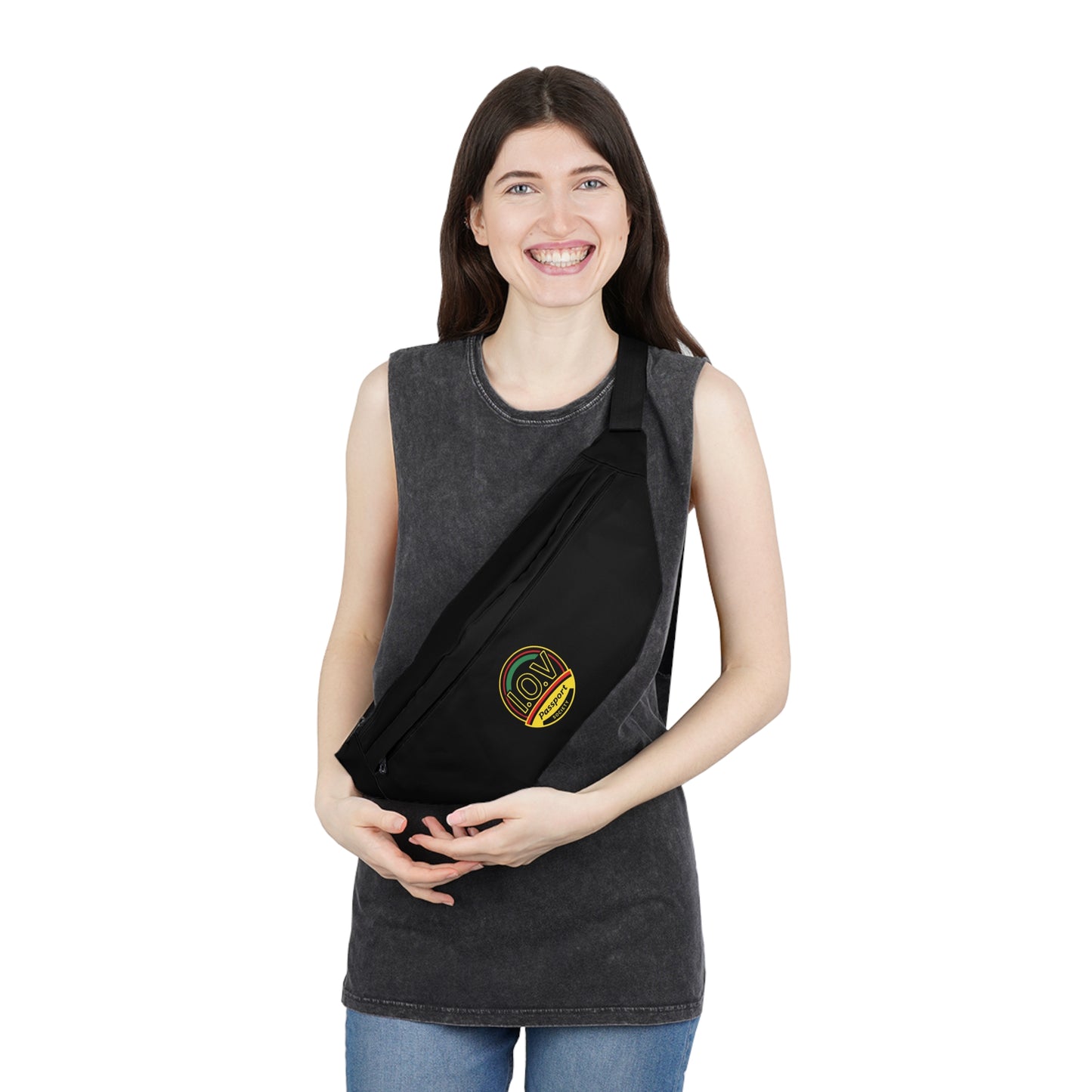 I.O.V-PS Black on Black Large Fanny Pack