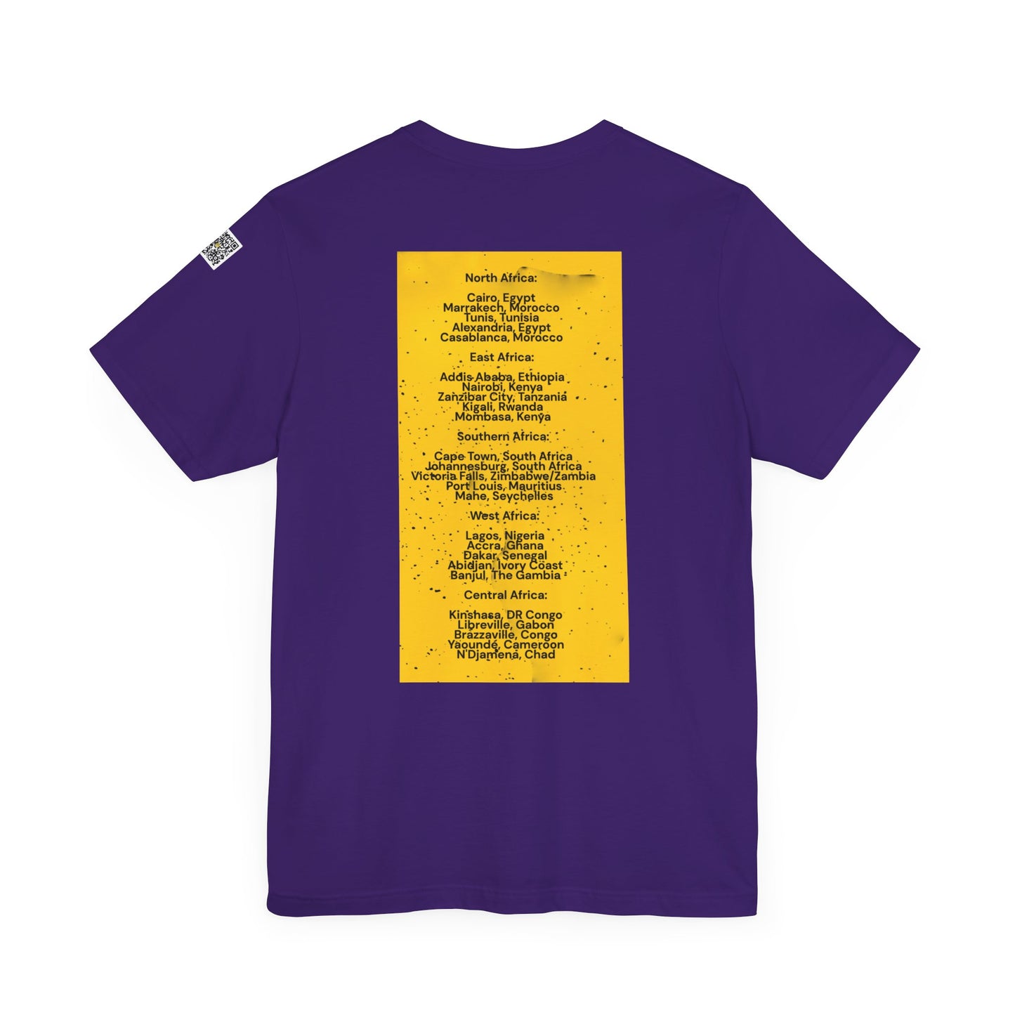 I.O.V-Africa-25 Cities to visit -Unisex Jersey Short Sleeve Tee