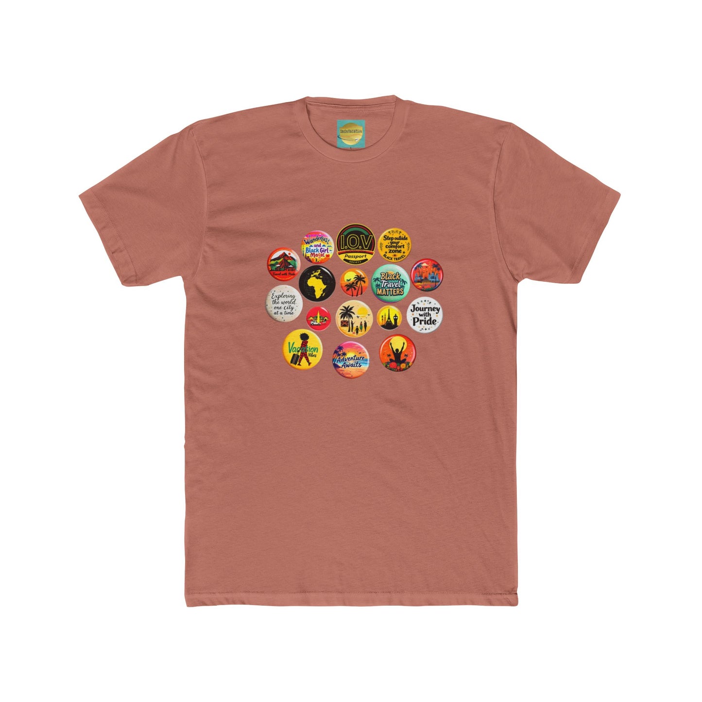 I.O.V-Inspire Unisex Cotton Crew Tee - Vintage Travel & Pride Graphic Tee