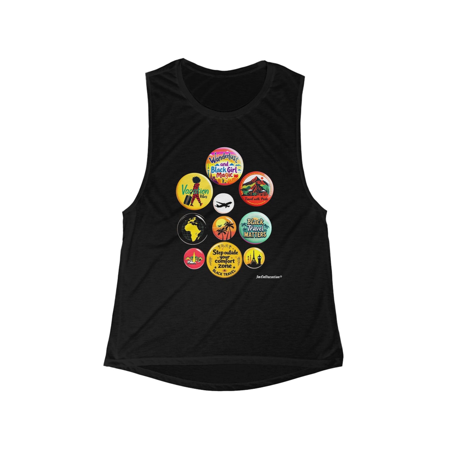 I.O.V-Inspire Vacation Vibes Women's Flowy Muscle Tank