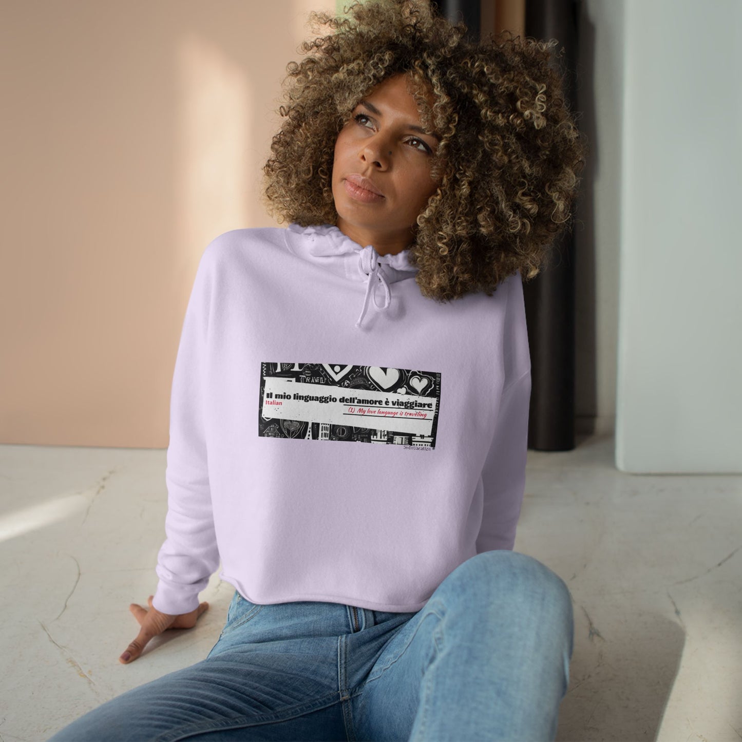 I.O.V-Love Language-Crop Hoodie