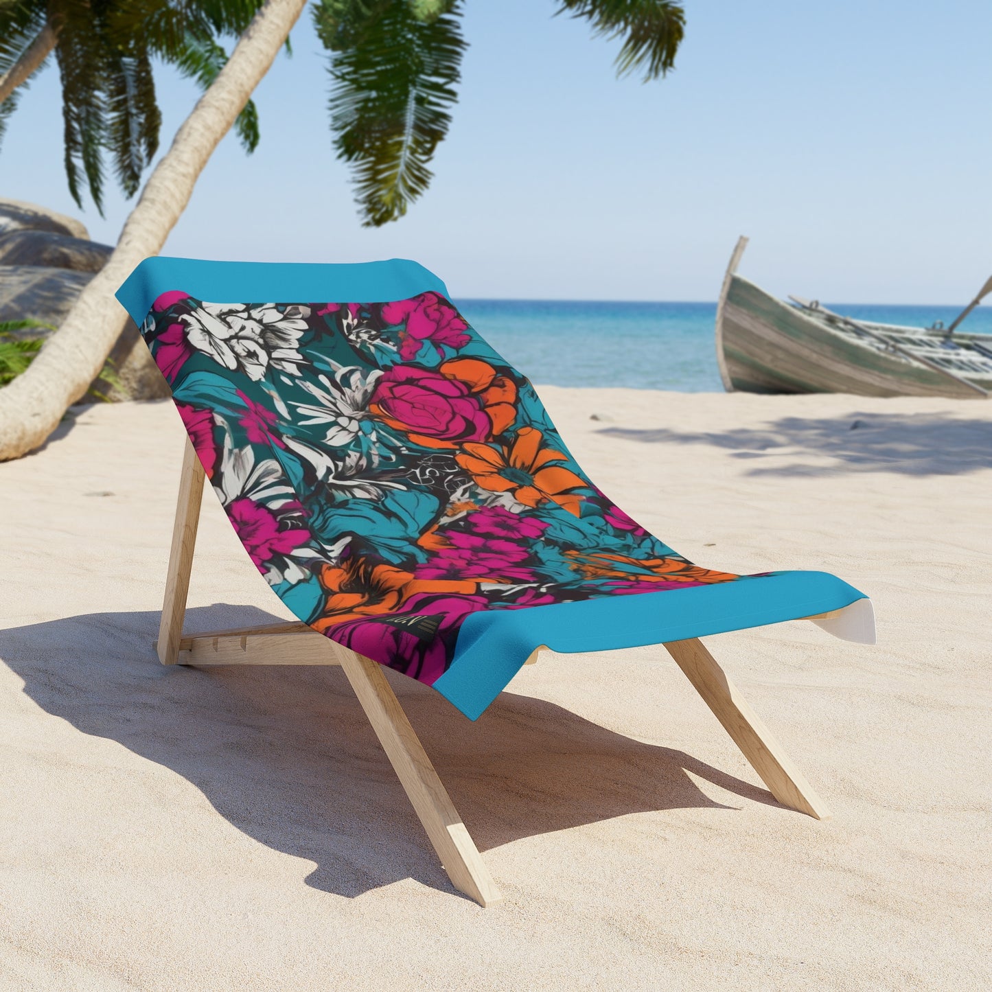 I.O.V-Vibrant Floral Beach Towel