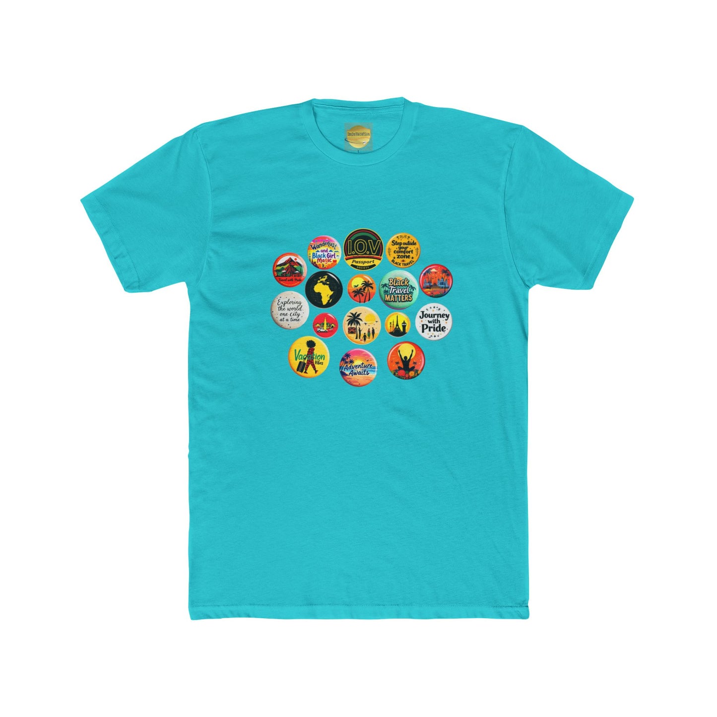 I.O.V-Inspire Unisex Cotton Crew Tee - Vintage Travel & Pride Graphic Tee