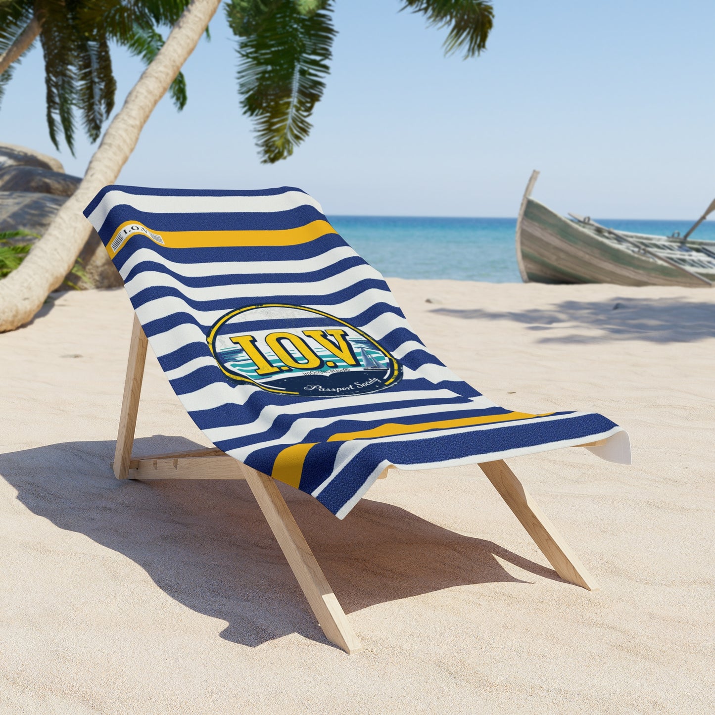 I.O.V-PS Nautical-V Beach Towel