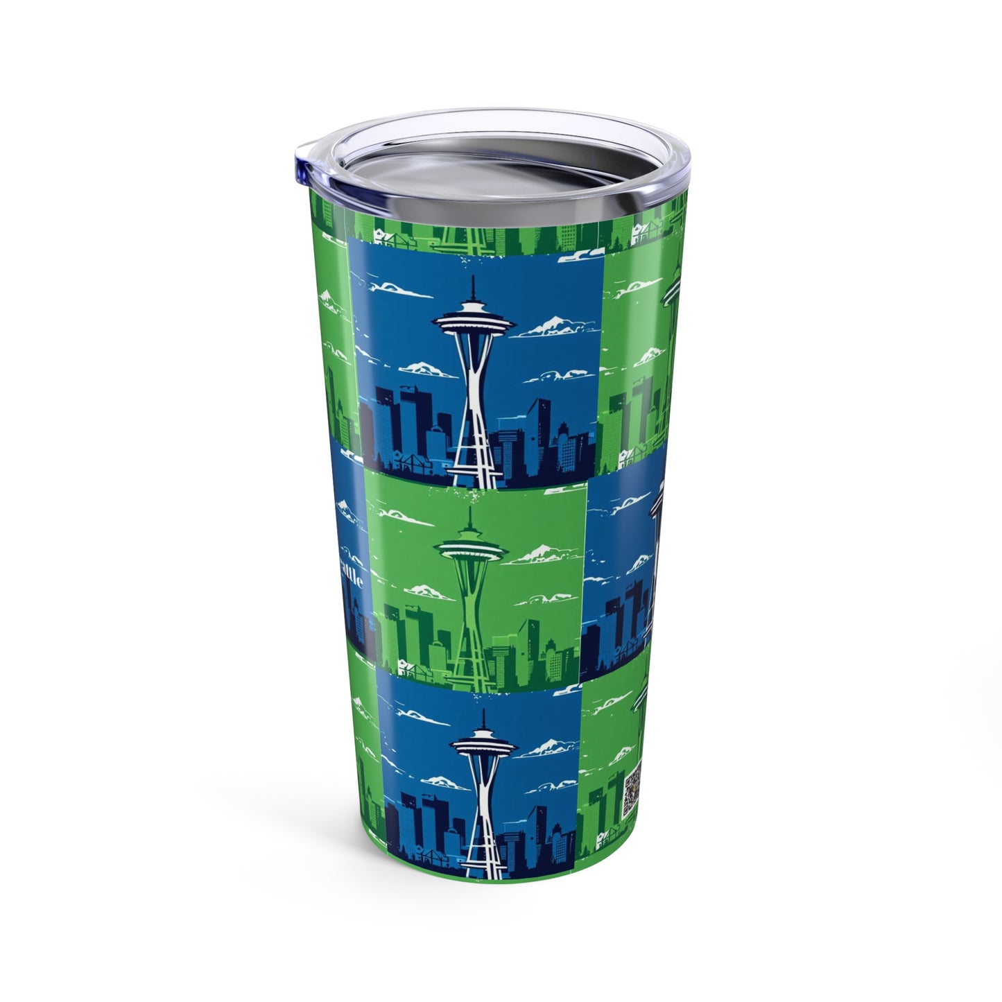 I.O.V-Seattle Blue & Green Skyline 20oz Tumbler - Travel Cup