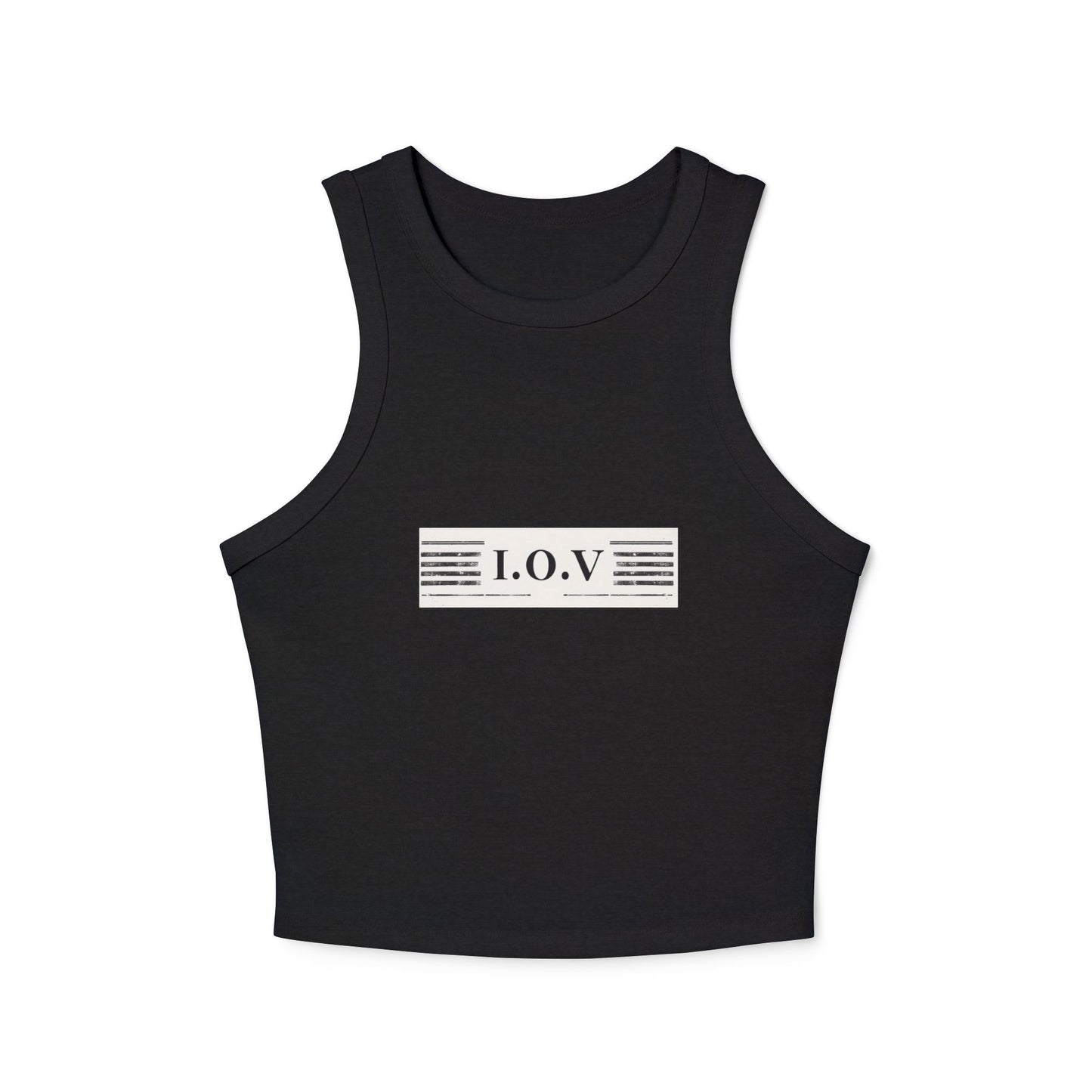 I.O.V-SPS25 Stylish Women's Micro Rib Racer Tank Top