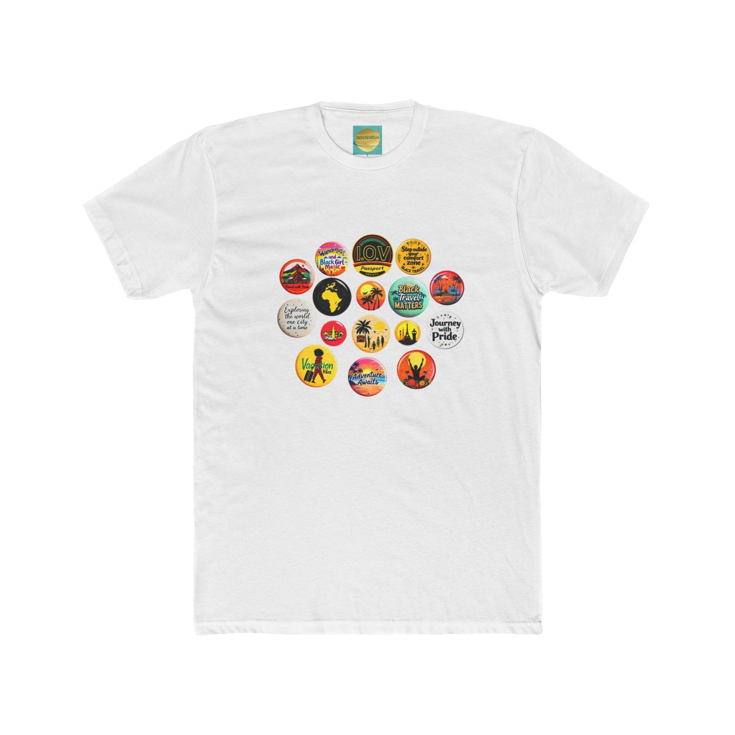 I.O.V-Inspire Unisex Cotton Crew Tee - Vintage Travel & Pride Graphic Tee
