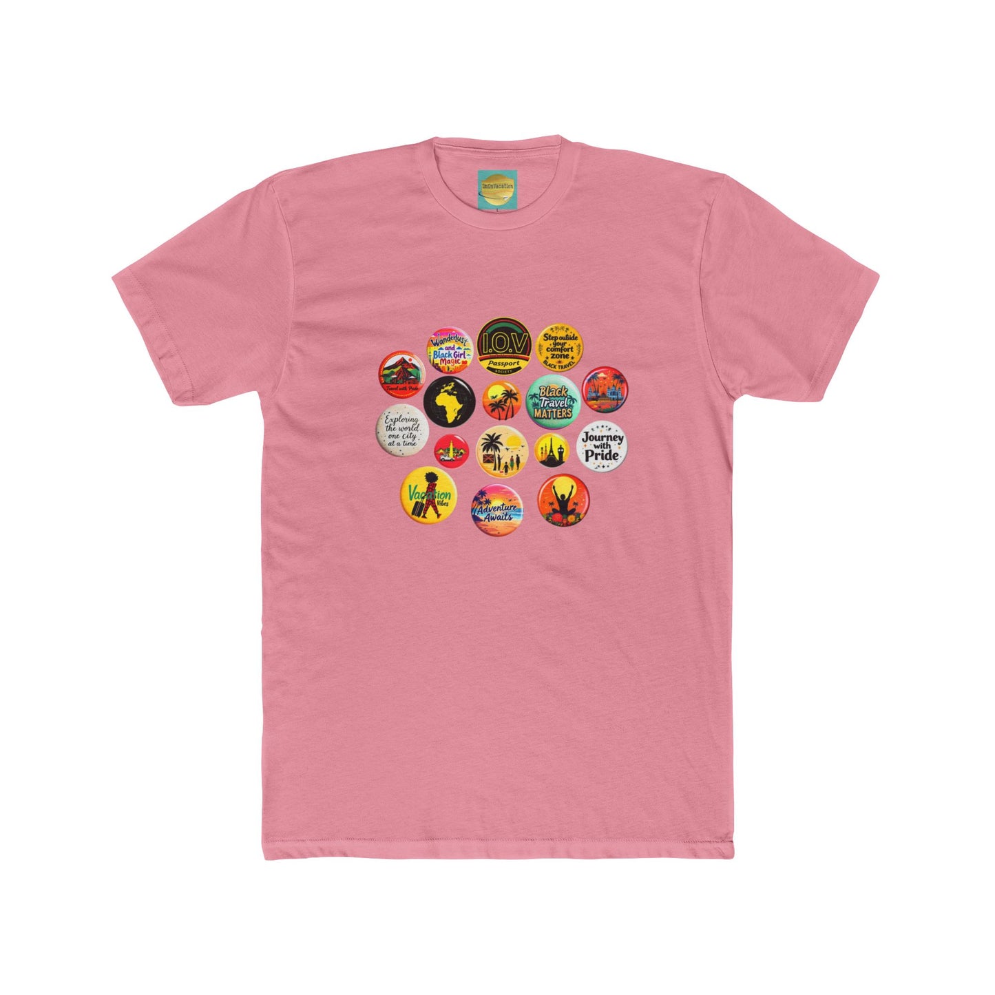 I.O.V-Inspire Unisex Cotton Crew Tee - Vintage Travel & Pride Graphic Tee