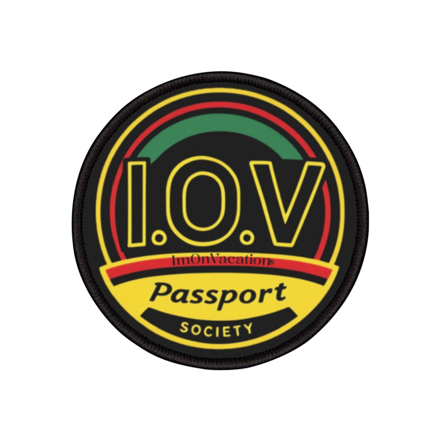 I.O.V. Black Passport Society Iron-On Patch