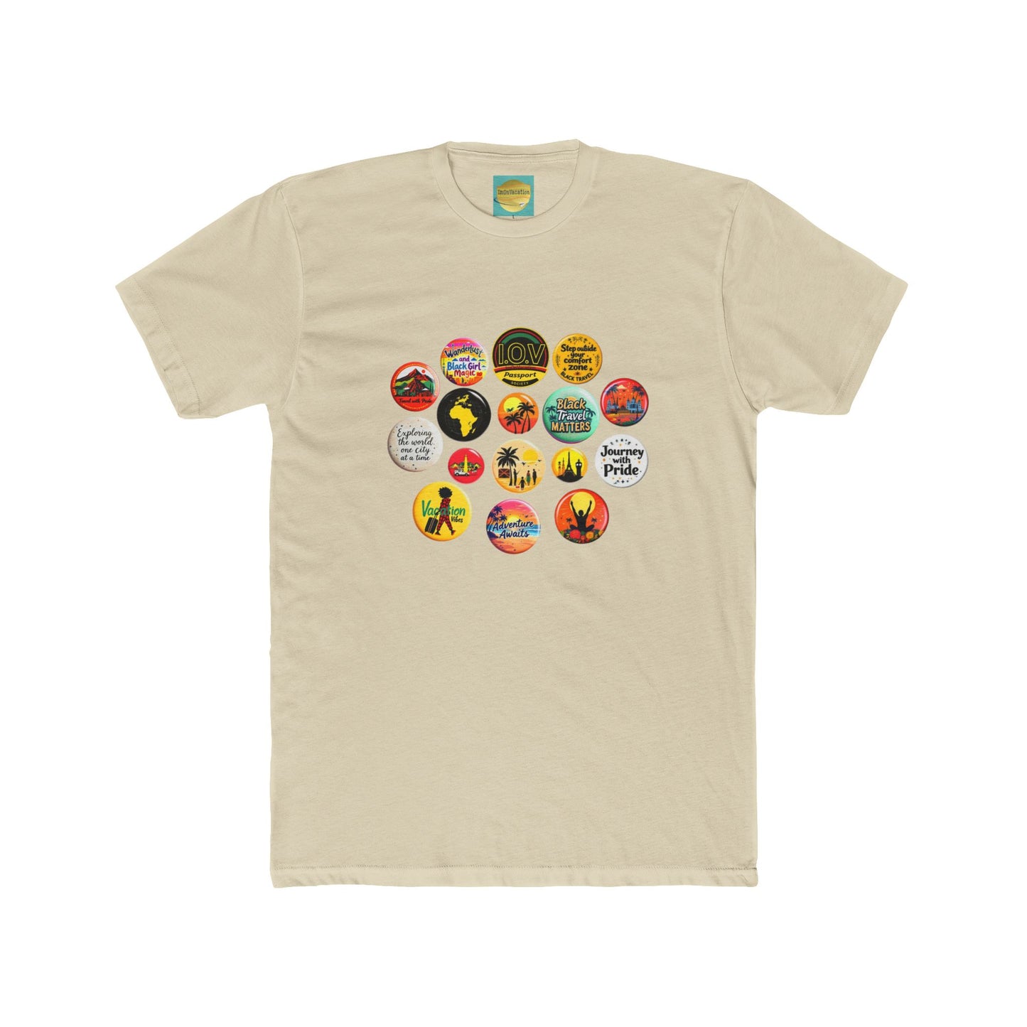 I.O.V-Inspire Unisex Cotton Crew Tee - Vintage Travel & Pride Graphic Tee