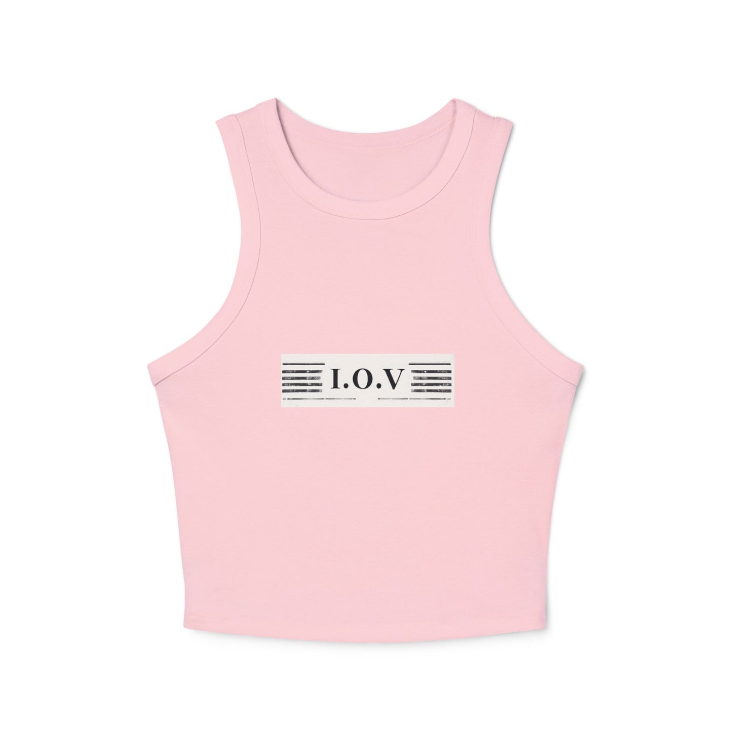 I.O.V-SPS25 Stylish Women's Micro Rib Racer Tank Top