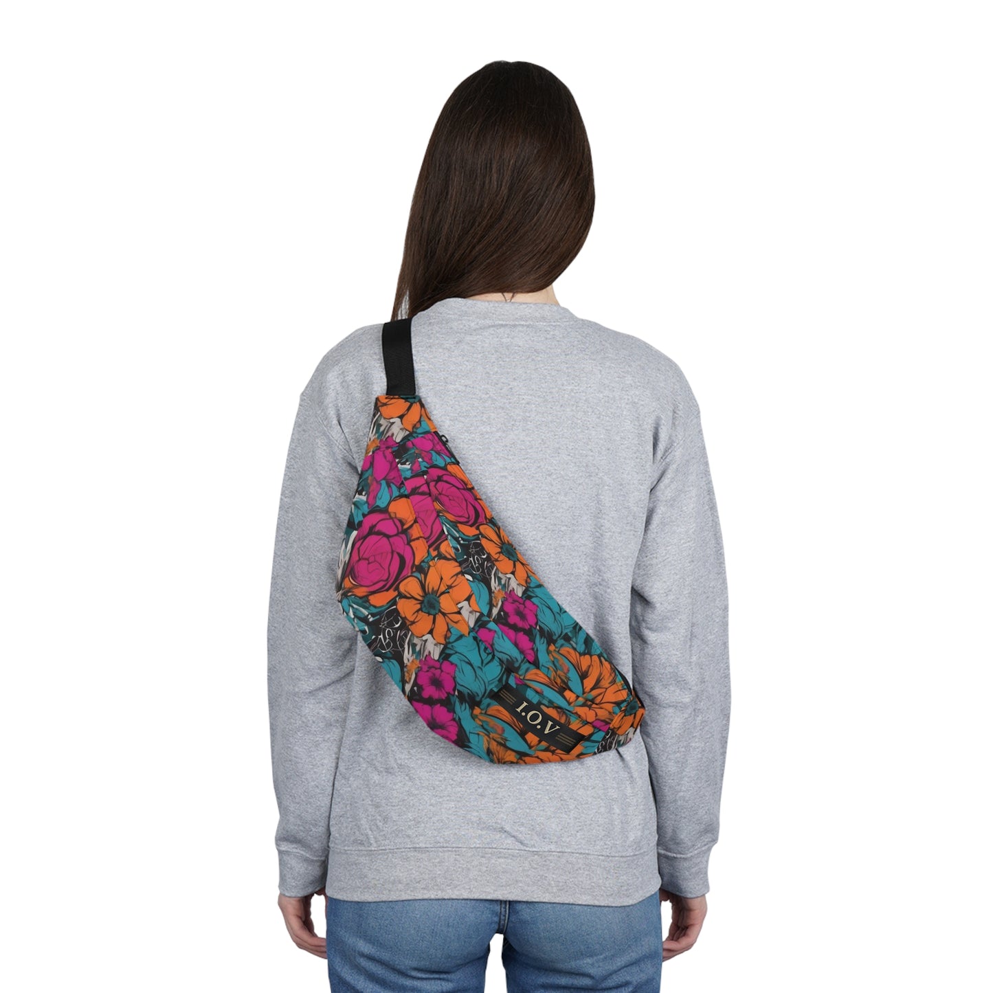 I.O.V-Vibrant Floral Large Fanny Pack - Perfect for Festivals & Everyday Adventures