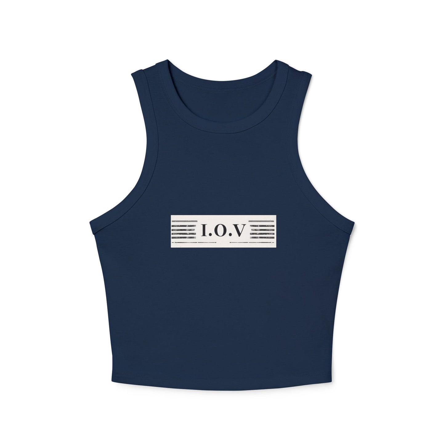 I.O.V-SPS25 Stylish Women's Micro Rib Racer Tank Top