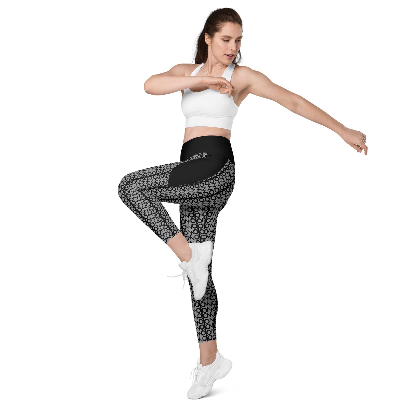 I.O.V-SPS23 Grey Leggings with pockets
