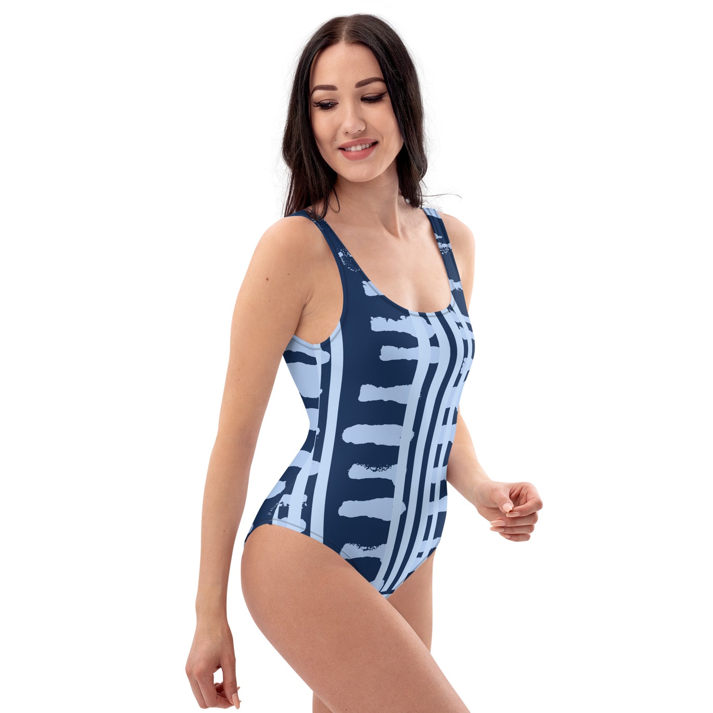 I.O.V-SPS24 TD Blue One-Piece Swimsuit