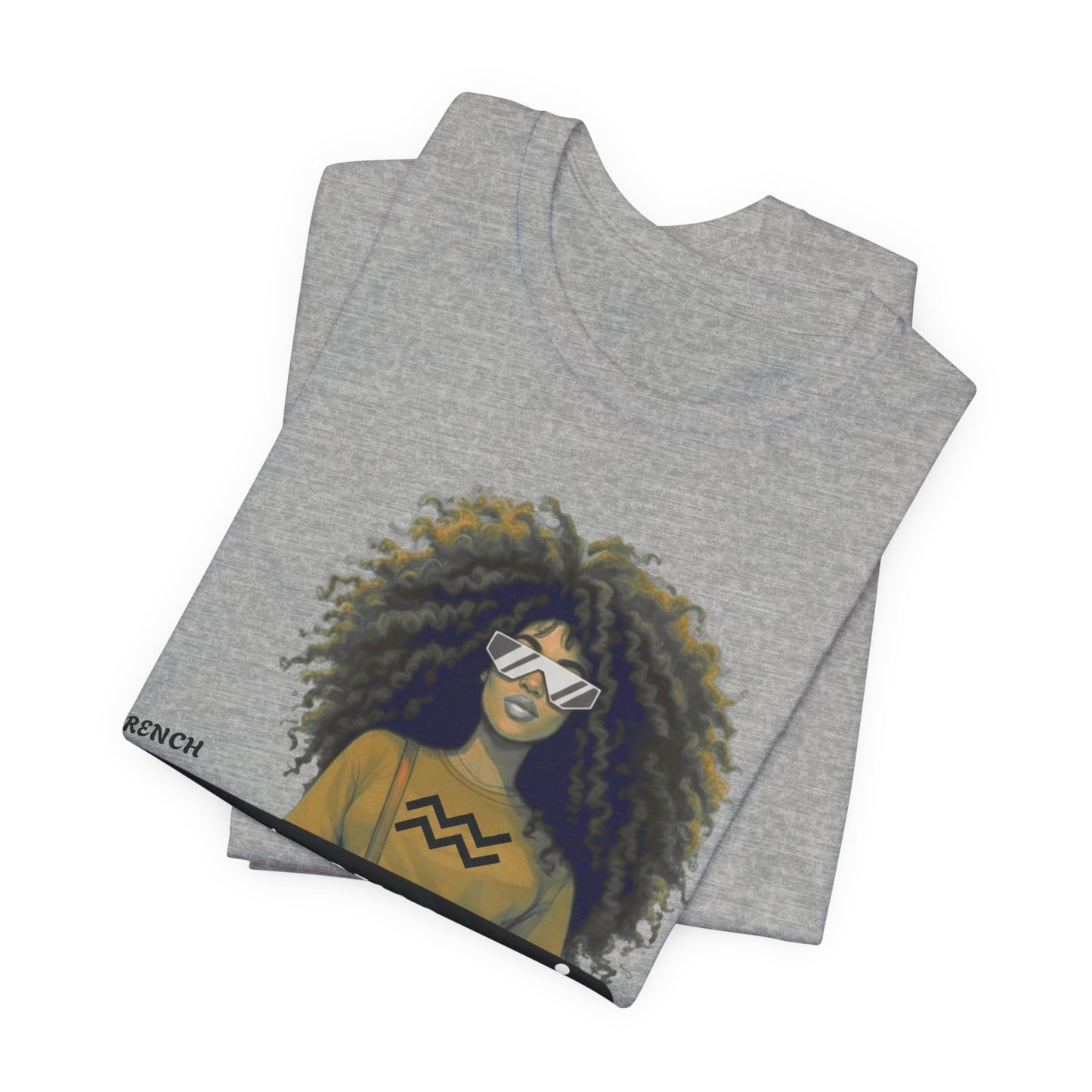 I.O.V-(Aquarius) Voyage Avec Moi Afro Travel Girl Graphic Tee