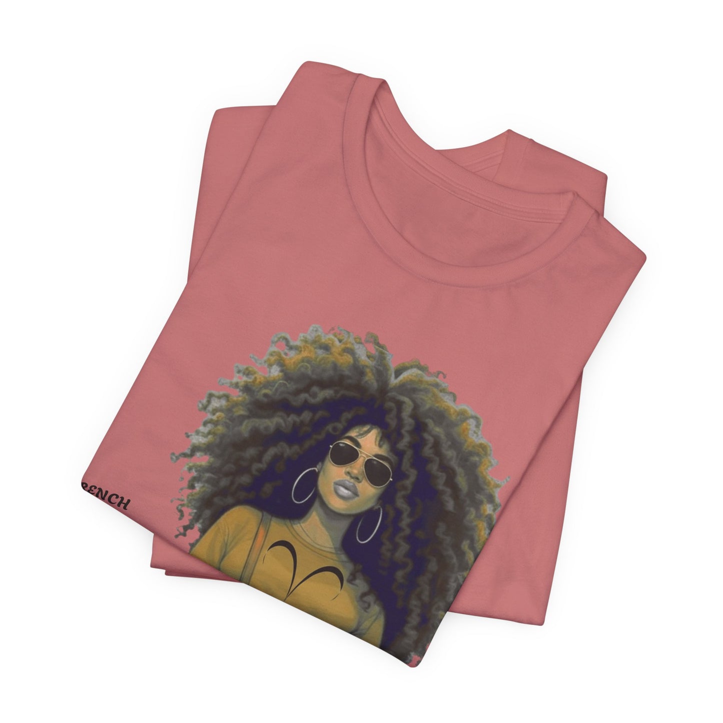I.O.V-(Aries) Voyage Avec Moi Afro Travel Girl Graphic Tee