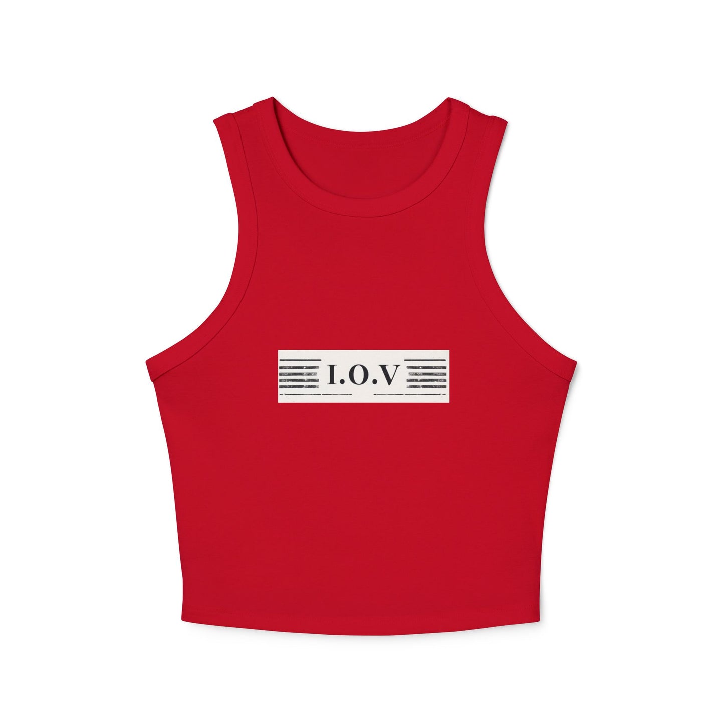 I.O.V-SPS25 Stylish Women's Micro Rib Racer Tank Top