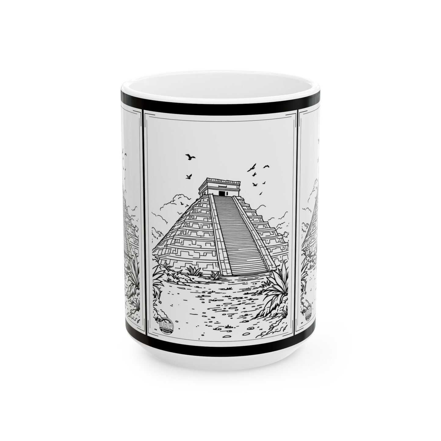 I.O.V-PS (CUN) Chichén Itzá Ceramic Mug, (11oz, 15oz)
