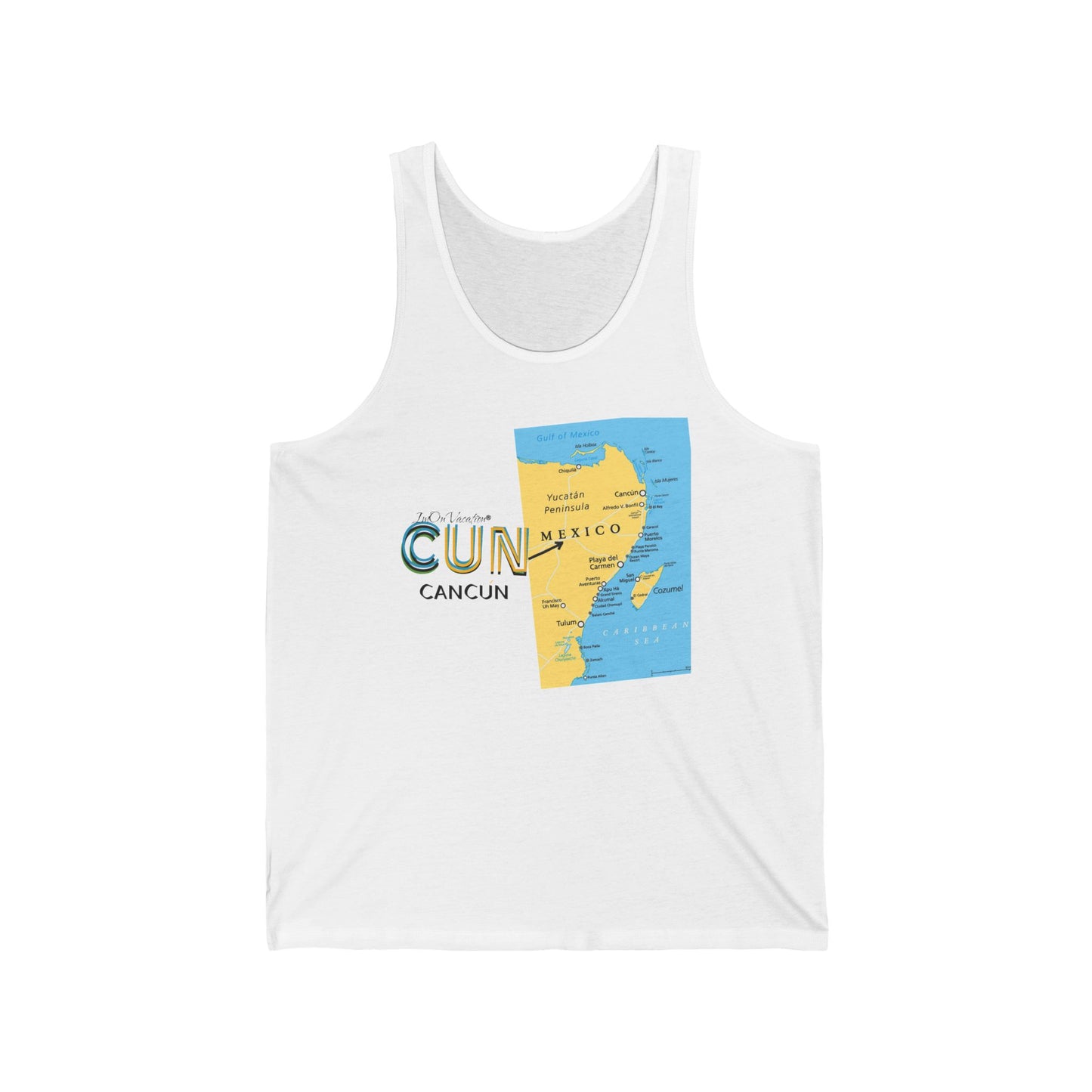 I.O.V-CANCUN Unisex Jersey Tank - Vacation Vibes Summer Wear