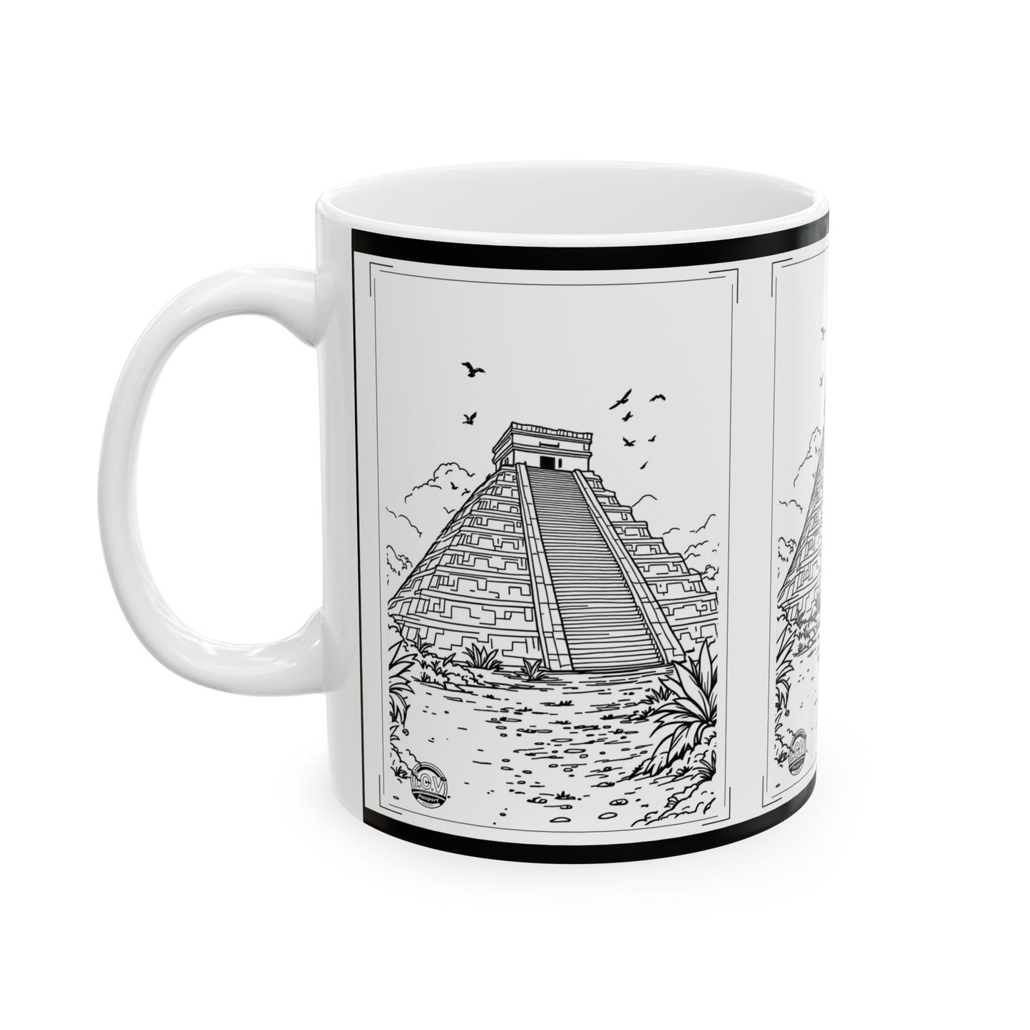 I.O.V-PS (CUN) Chichén Itzá Ceramic Mug, (11oz, 15oz)
