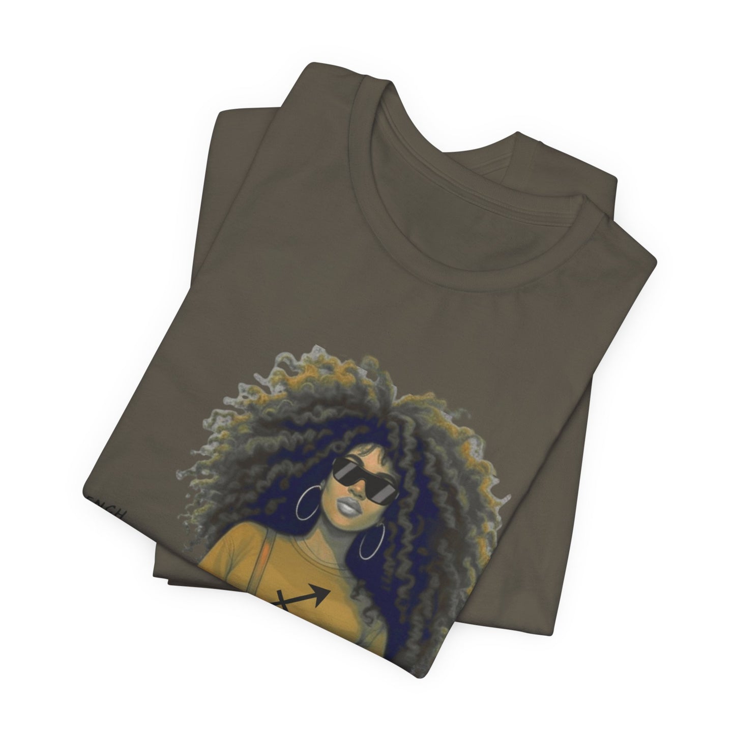 I.O.V-(Sagittarius) Voyage Avec Moi Afro Travel Girl Graphic Tee