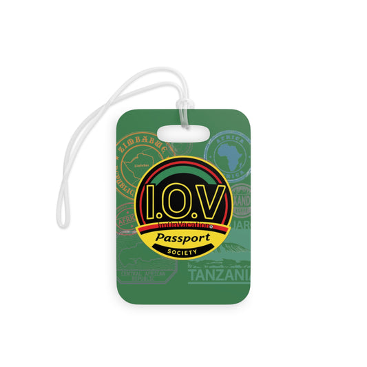 I.O.V- Passport Society Green Luggage Tags