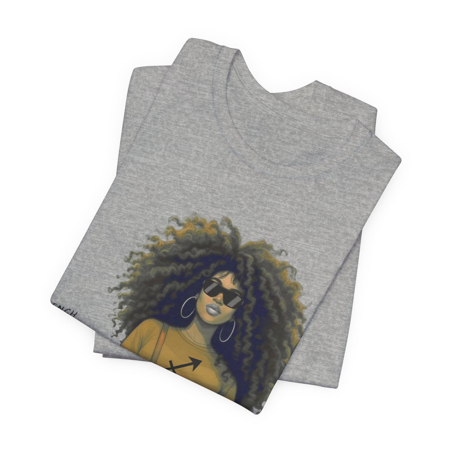 I.O.V-(Sagittarius) Voyage Avec Moi Afro Travel Girl Graphic Tee