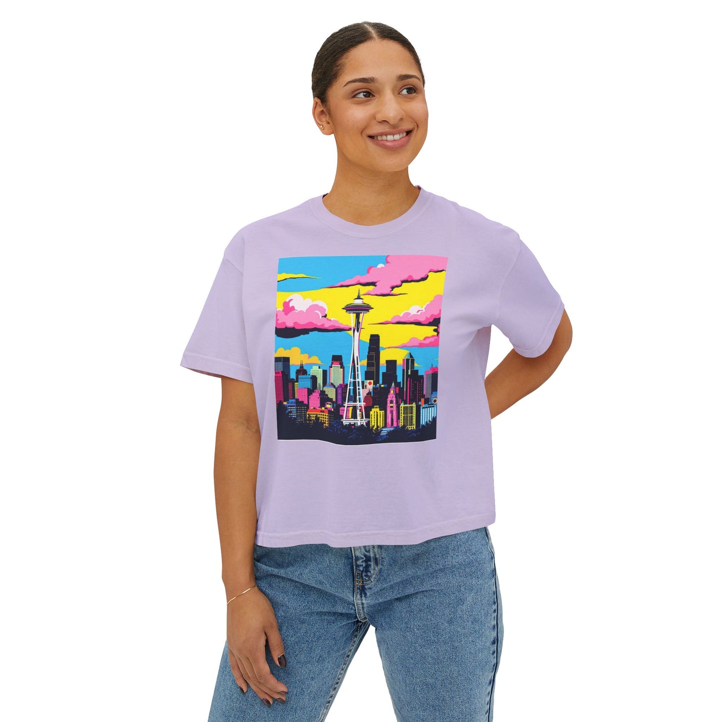 I.O.V-SEASky Art Women's Boxy Tee