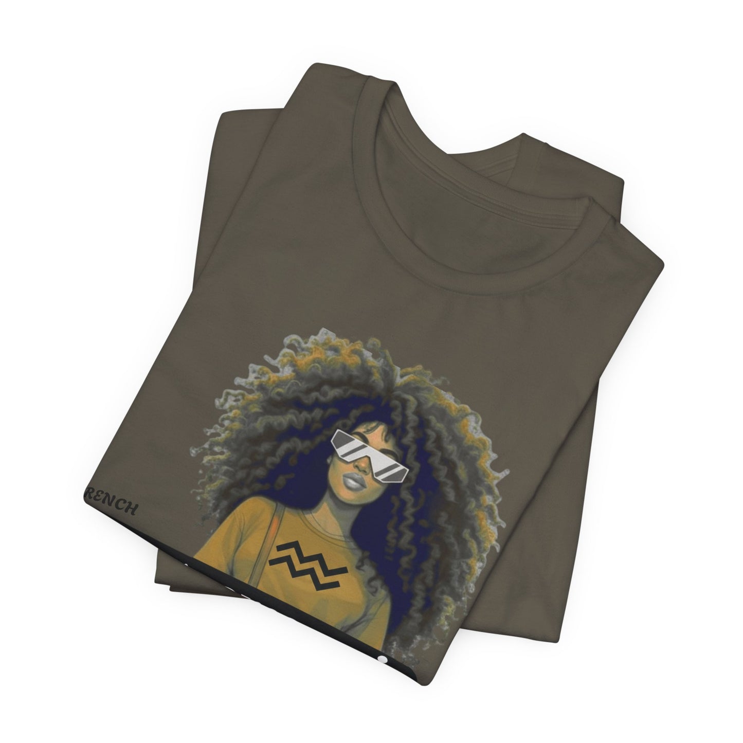 I.O.V-(Aquarius) Voyage Avec Moi Afro Travel Girl Graphic Tee