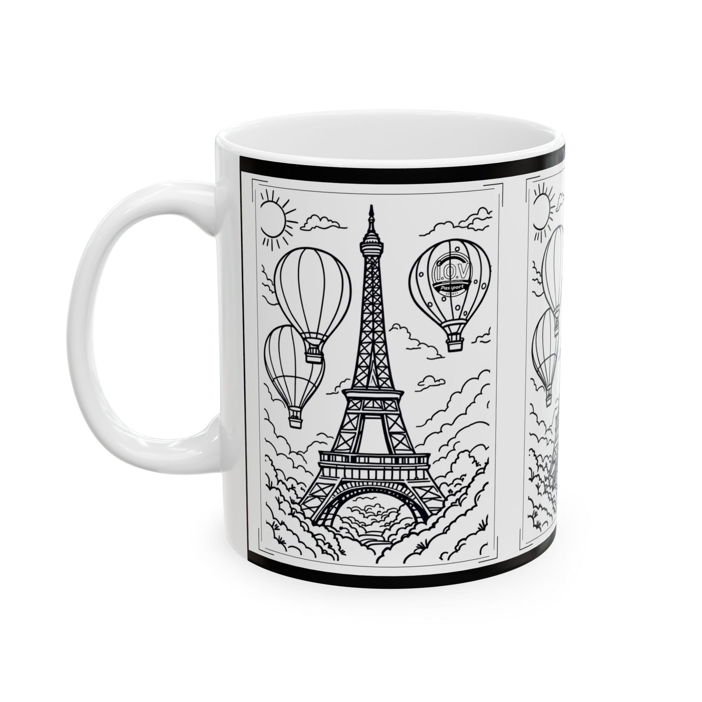 I.O.V-PS Paris (CDG) Ceramic Mug, (11oz, 15oz)