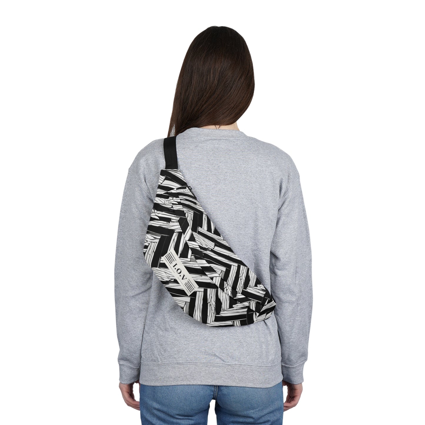 I.O.V-PS Black Geo Large Fanny Pack
