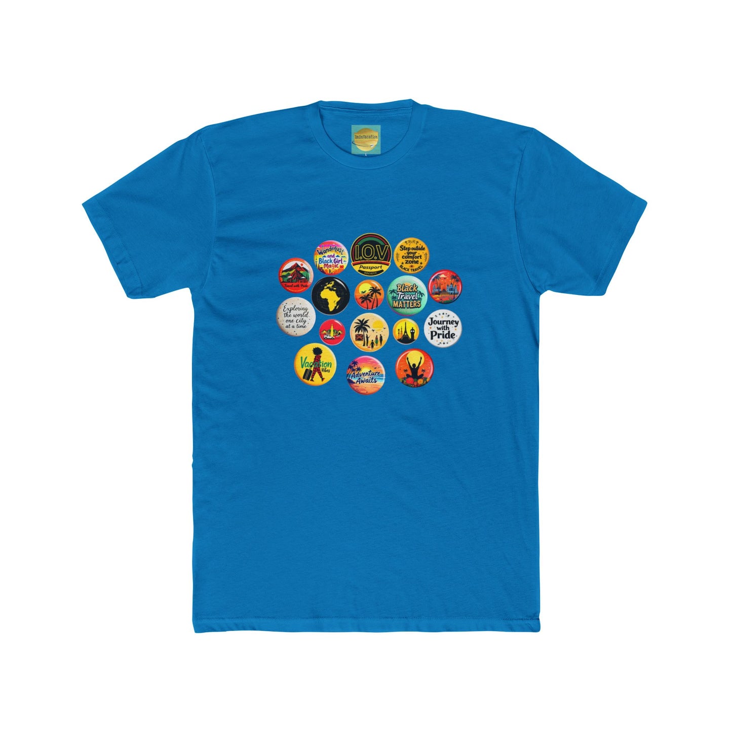 I.O.V-Inspire Unisex Cotton Crew Tee - Vintage Travel & Pride Graphic Tee