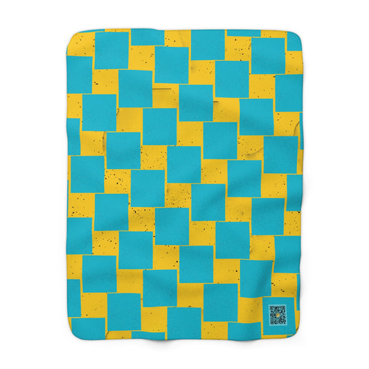 I.O.V-Checker Sherpa Fleece Blanket