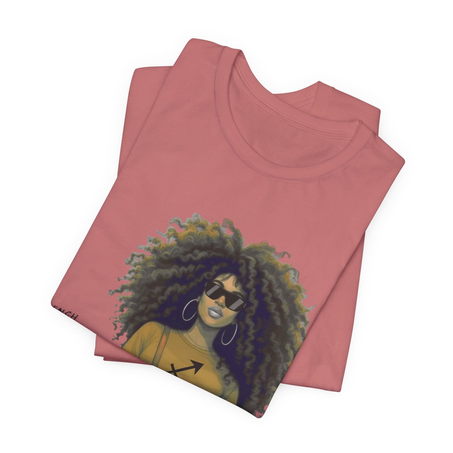 I.O.V-(Sagittarius) Voyage Avec Moi Afro Travel Girl Graphic Tee