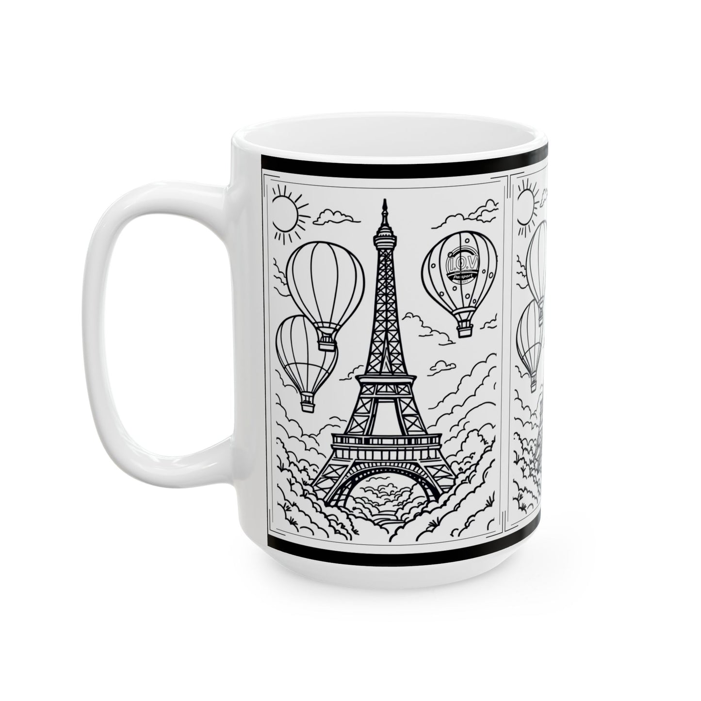 I.O.V-PS Paris (CDG) Ceramic Mug, (11oz, 15oz)