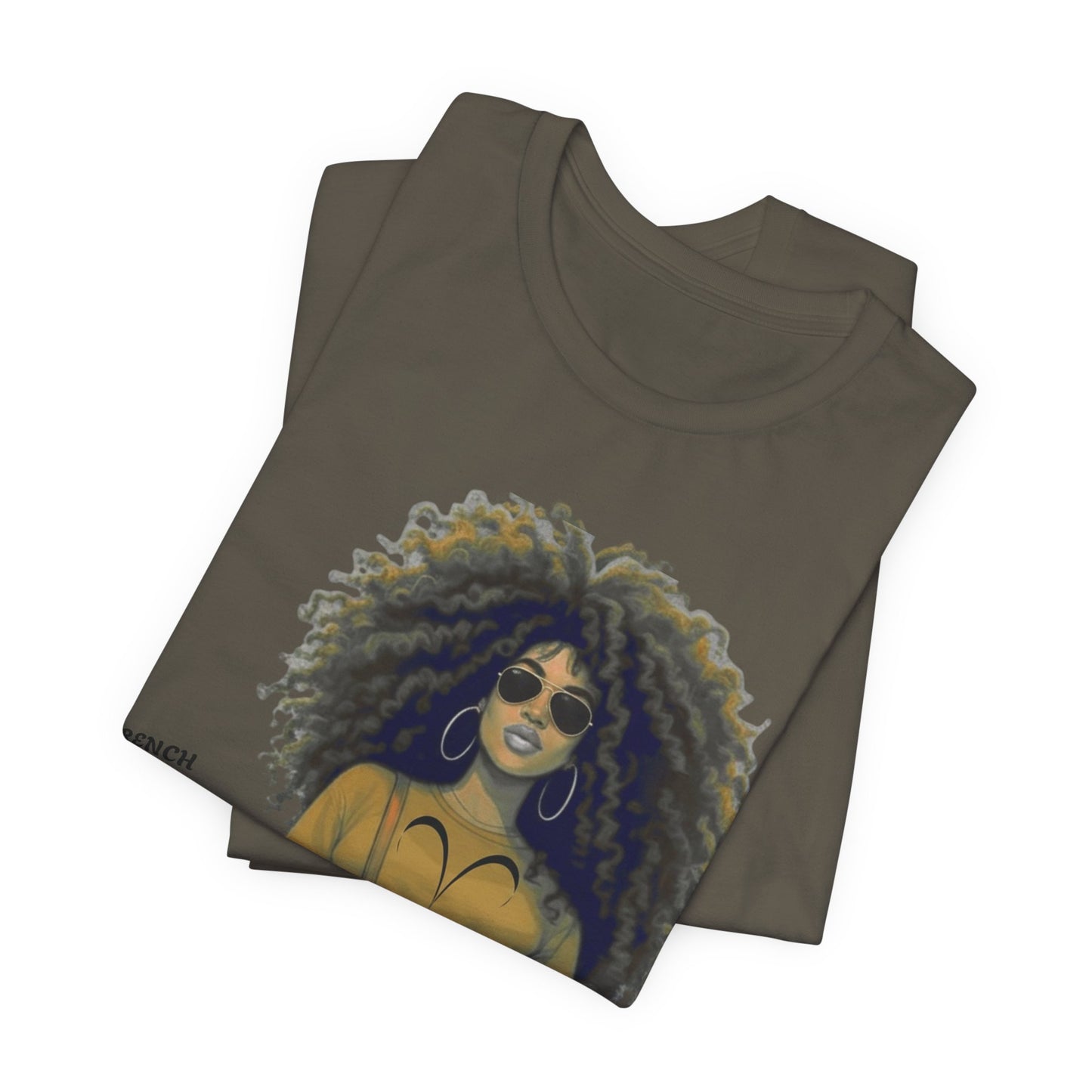 I.O.V-(Aries) Voyage Avec Moi Afro Travel Girl Graphic Tee