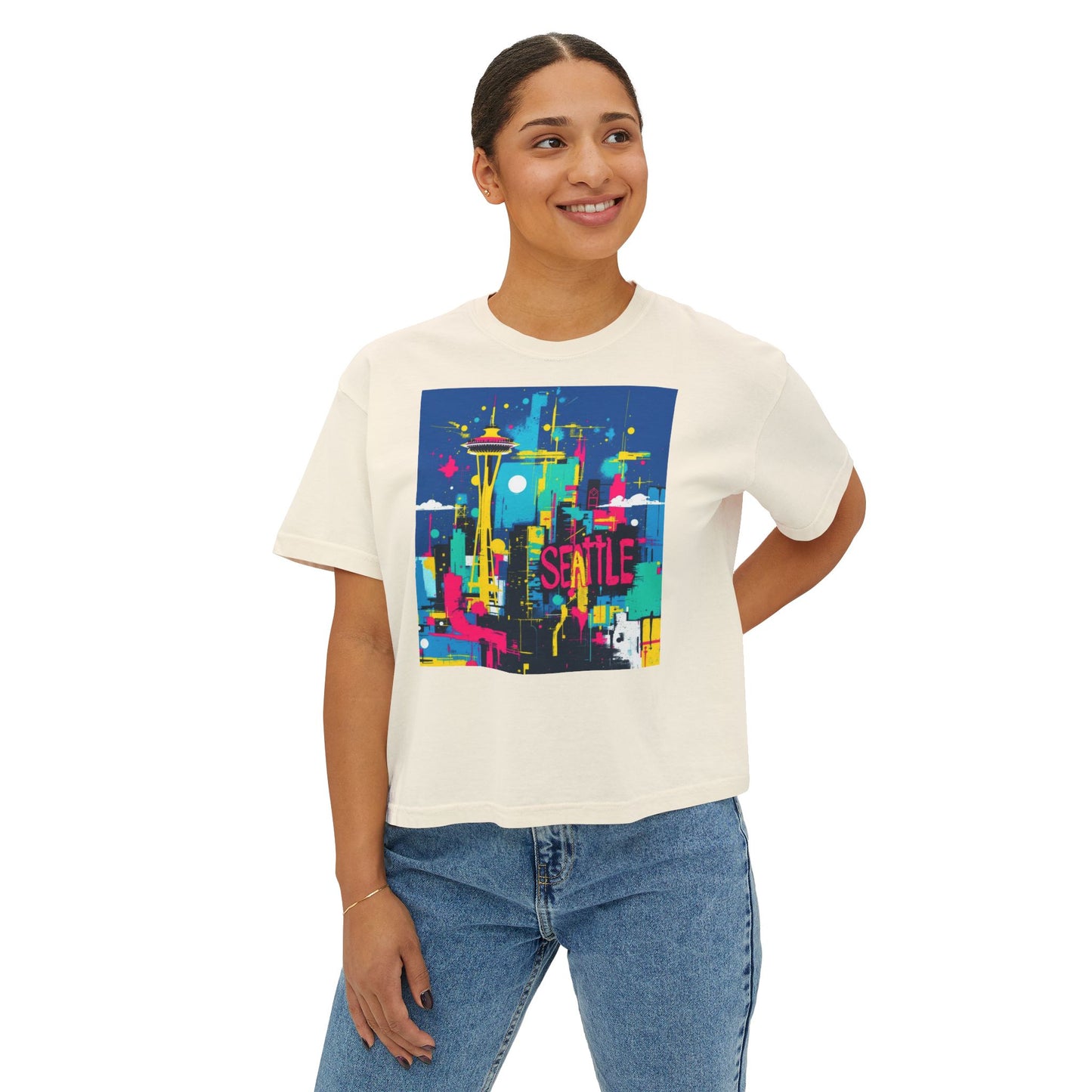 I.O.V-SEASky Art Women's Boxy Tee
