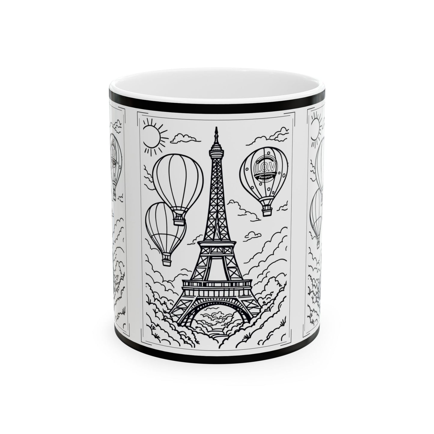 I.O.V-PS Paris (CDG) Ceramic Mug, (11oz, 15oz)