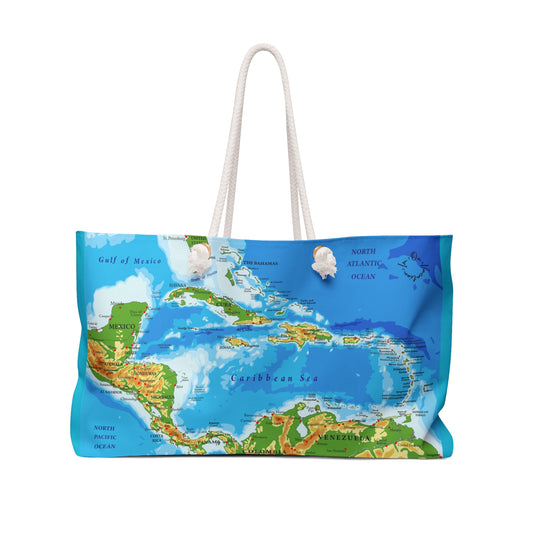 I.O.V-Caribbean Map Weekender Bag