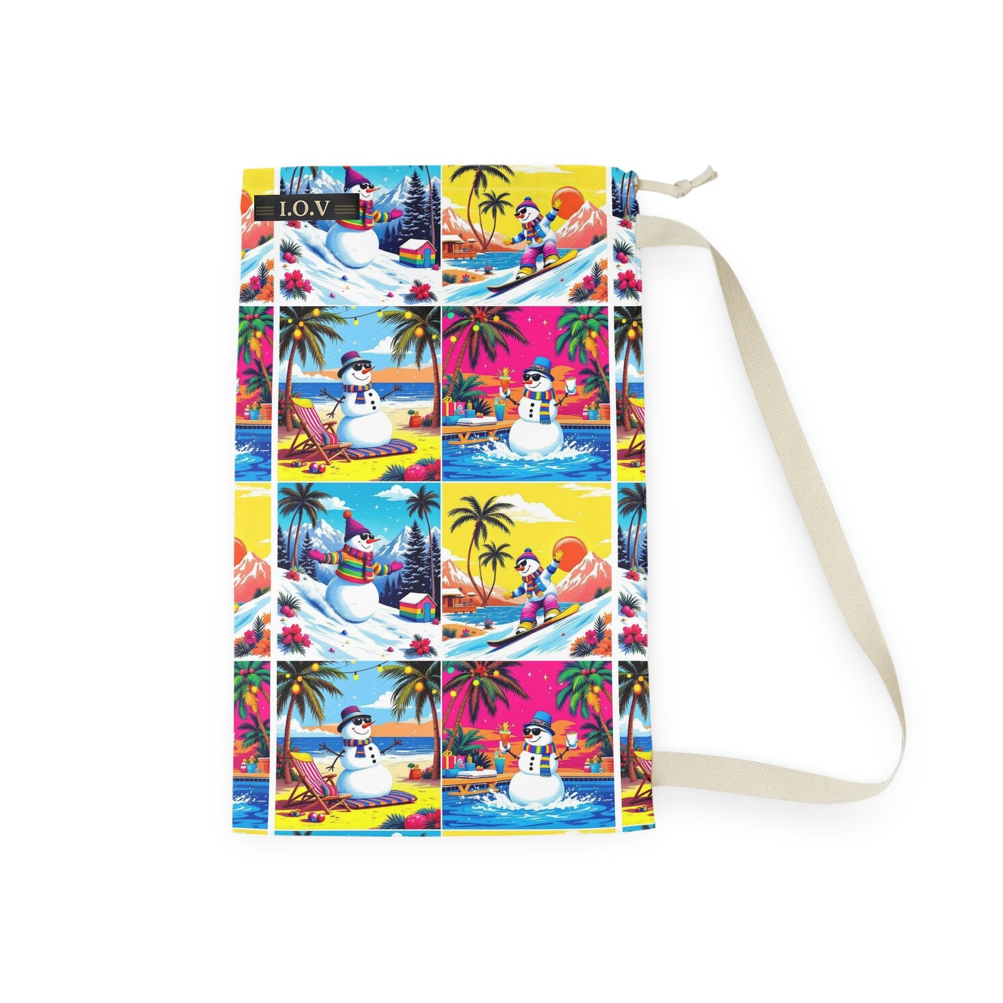 I.O.V- Festive Holiday Snowman Multi-use Bag