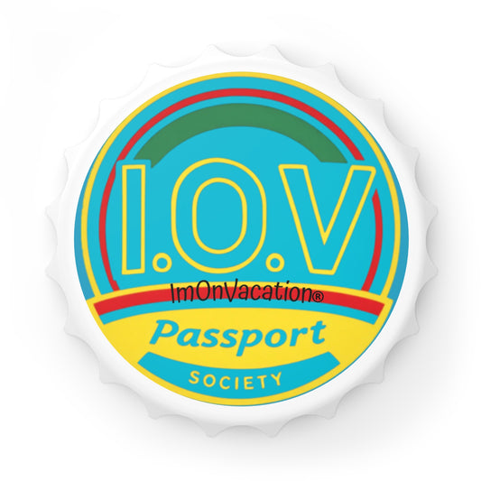 I.O.V-Tropical Blue Passport Society Retro Bottle Opener