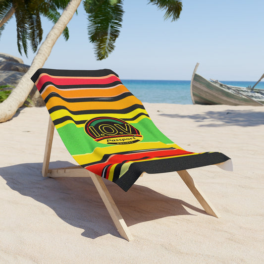I.O.V- Red Stripe PS Passport Beach Towel
